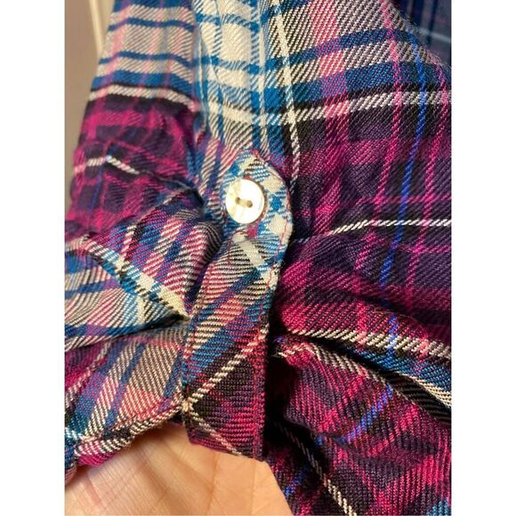 NWT avenue women’s plus size plaid roll tab sleeve blouse size 5X - Picture 3 of 4